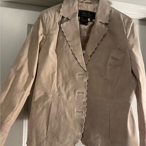 Scully Beige Scalloped Blazer